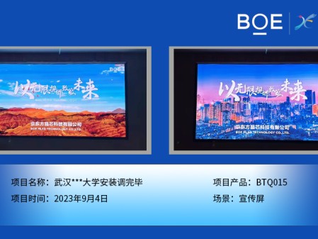咸寧武漢***大學宣傳屏BTQ015安裝調完畢