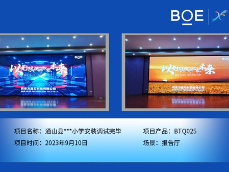 咸寧通山縣**小學報告廳BTQ025安裝調試完畢