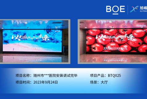 隨州市**醫院大廳BTQ025安裝調試完畢