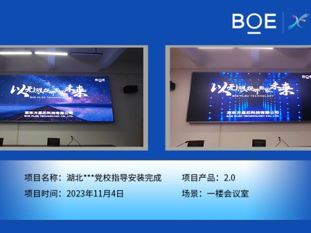 咸寧湖北**黨校1樓會議室P2.0指導安裝完畢