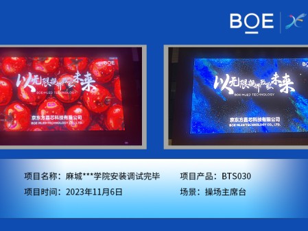 咸寧麻城**學院操場主席臺BTS030安裝調試完畢