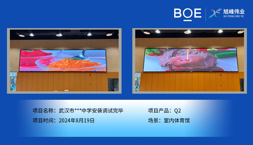 湖北武漢市***中學安裝調試完畢